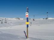 Pistenausschilderung in Hovden