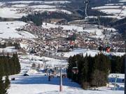 Nesselwang am Fuße des Skigebiets Alpspitze