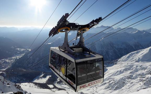 Höchste Talstation im Geltungsbereich von Skirama Dolomiti – Skigebiet Pejo 3000