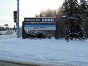 Hinweisschild zum Skigebiet Snow Valley