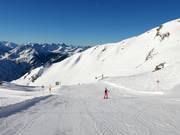 Leichte Piste Gipfelmulde an der Sesselbahn Koblat