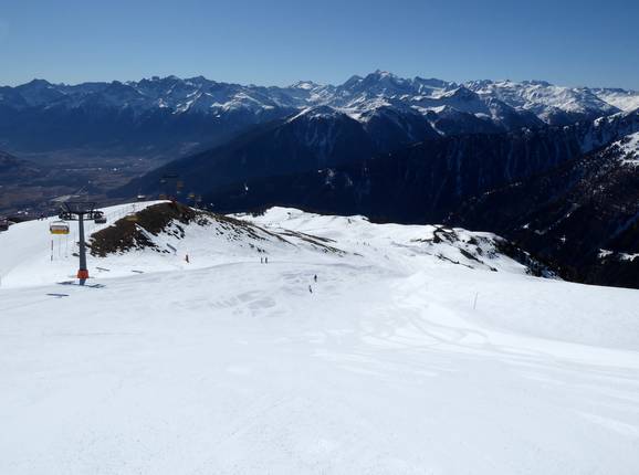 Watles Piste an der oberen Vierersesselbahn