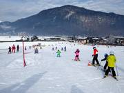 Anfänger am Seillift