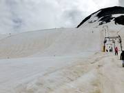 Steilhang an der roten Piste Payer agonistica 