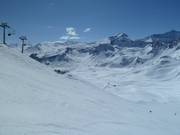 Blick von l'Aiguille Percée zum Grande Motte Gletscher