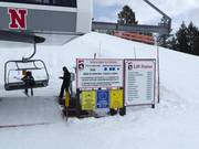 Liftinformationen an allen Einstiegen