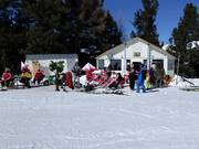 Schneebar Paradiesli an der Bergstation Moosalp-Express