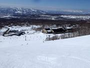 Blick auf die Unterkünfte in Annupuri