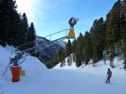 Schneekanone in Pampeago