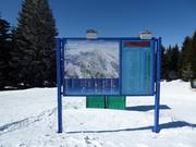 Pistenplan mit aktuellen Betriebsinformationen im Skigebiet Kopaonik