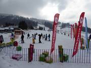 Kinderpiste an den Übungsliften in Czyrna