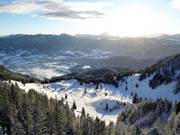 Blick über das Skigebiet Brauneck