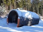 Der Lella-Tunnel auf der Talabfahrt