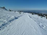 Start der Skiroute nach Bodenmais vom Arber Gipfel