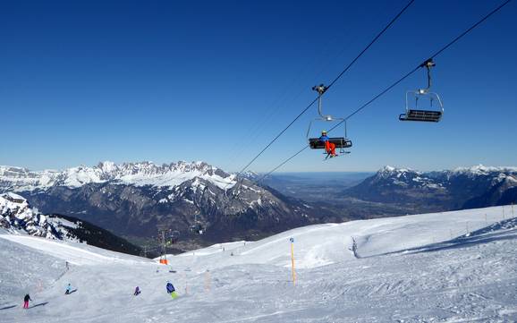 Skifahren im Alpenrheintal