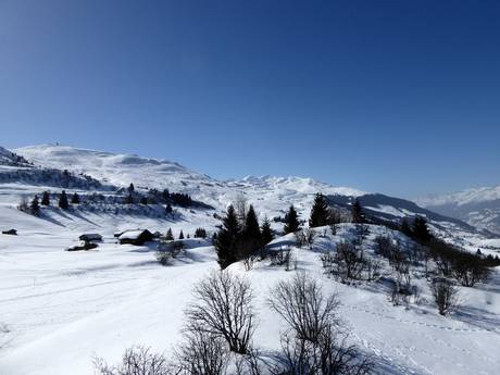 Lepontinische Alpen: Größe der Skigebiete – Größe Obersaxen/Mundaun/Val Lumnezia