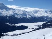 Loipen auf dem Silvaplanersee