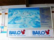 Pistenplan an der Talstation der Pendelbahn Passo Stelvio - Trincerone