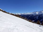 Mittelschwere Piste am Fleschenlift