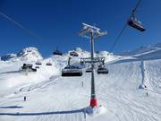 Flimjochbahn - 8er Hochgeschwindigkeits-Sesselbahn (kuppelbar) mit Abdeckhauben und Sitzheizung