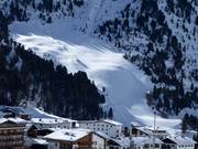 Blick auf die leichte Piste am Ochsenkopflift