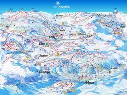 Pistenplan St. Anton/St. Christoph/Stuben/Lech/Zürs/Warth/Schröcken – Ski Arlberg