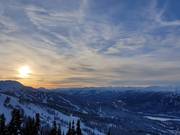 Sonnenuntergang im Skigebiet Whistler Blackcomb