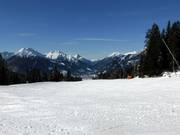 Breite und leichte Pisten