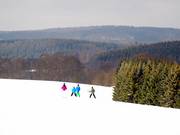 Leichte Abfahrt vom Steilhang.