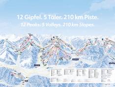 Pistenplan Snow Space Salzburg – Flachau/Wagrain/St. Johann-Alpendorf