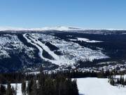 Blick auf die Unterkünfte Varden