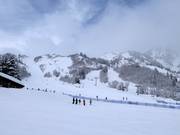 Blick über das Skigebiet am Wildcat Express