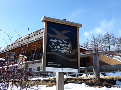 Ortler Alpen: Umweltfreundlichkeit der Skigebiete – Umweltfreundlichkeit Vigiljoch – Lana