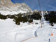 Mit der Issentalkopfbahn geht es in Richtung Gaistal