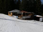 Skihütte an der Bergstation