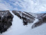 Blick auf die Pisten Isola A und Isola B
