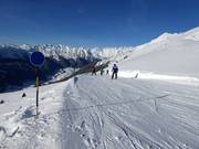 Leichte Zufahrt zur Piste Sonne