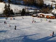 Perfektes Gelände für die ersten Schwünge