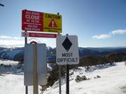 Informationen an den Pisten im Skigebiet Mt. Hotham
