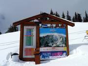 Pistenplan mit Informationen zum Betriebsstatus