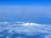 Blick auf den Mt. Ruapehu vom Flugzeug aus