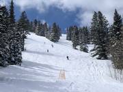 Steile Piste bei der Sesselbahn Powderhorn II