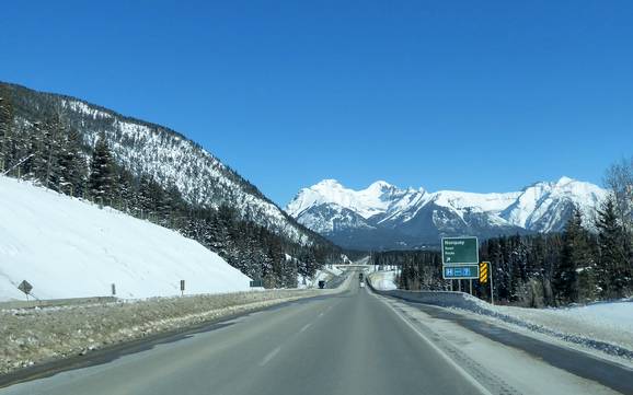 Sawback Range: Anfahrt in Skigebiete und Parken an Skigebieten – Anfahrt, Parken Mt. Norquay – Banff