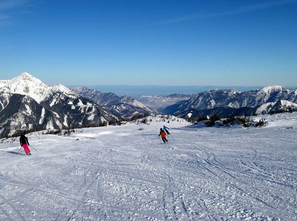 Panoramapisten am Gipfel