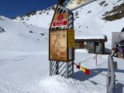 Informationen am Lift in Breuil-Cervinia