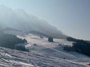 Blick auf das Skigebiet Zahmer Kaiser
