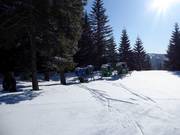 Die Schneekanonen warten auf den nächsten Einsatz