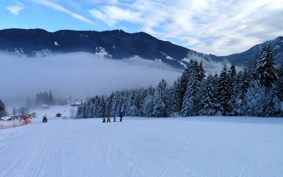 Skifahren in den Ammergauer Alpen (Gebirge)