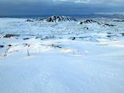 Die steilste Abfahrt im Skigebiet von Bláfjöll