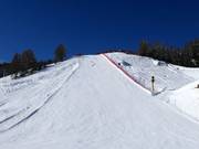 Schwarze Piste an der Gondelbahn Carosello 3000